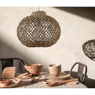 Arya Rattan Pendant Light - 13" x 16.1