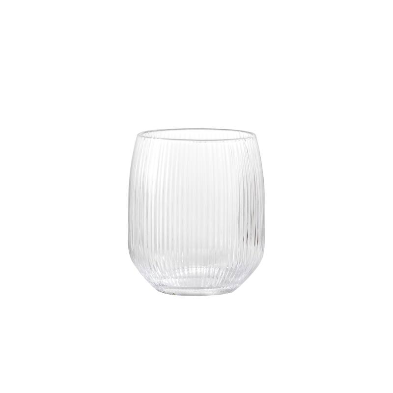 Estiva Textured Tall Tumbler 17.5 oz (518ml), GB - 17.5 Ounce - Textured Clear - Set of 4
