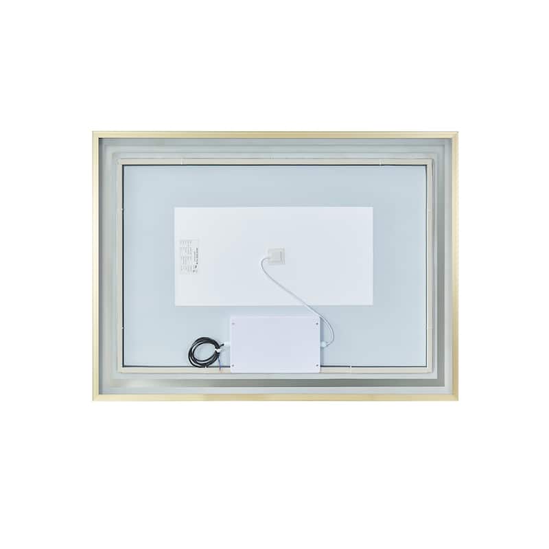 24" Rectangular LED Lighted Accent Bathroom/Vanity Wall Mirror - 24