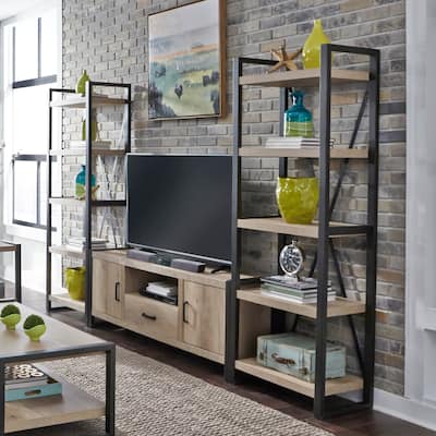 Sun Valley Sandstone Opt Entertainment Center w Piers