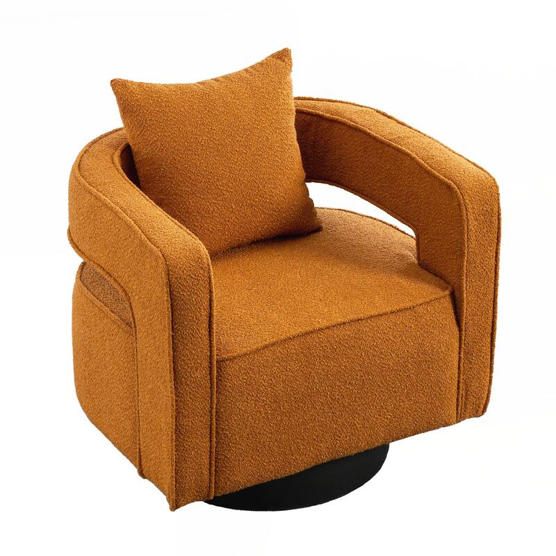 Swivel Accent Open Back Chair Modern Comfy Sofa Chair With Base For Nursery Bedroom Living Room Hotel Office