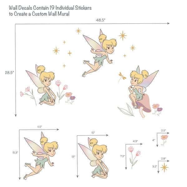 Bedtime Originals Disney Baby Tinker Bell Garden/Floral Wall Decals/Stickers