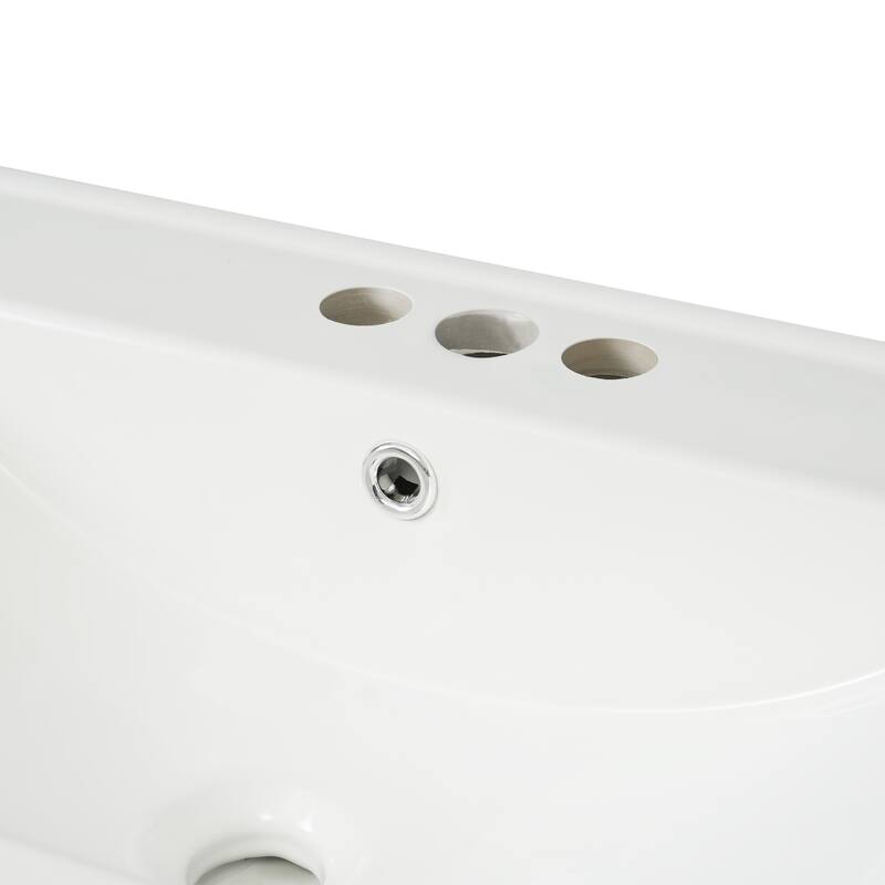 GDFStudio - Nexa Wood & Ceramic 30" Bathroom Vanity with Sink & Versatile Storage for Small Bathrooms
