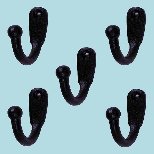 black iron door hooks