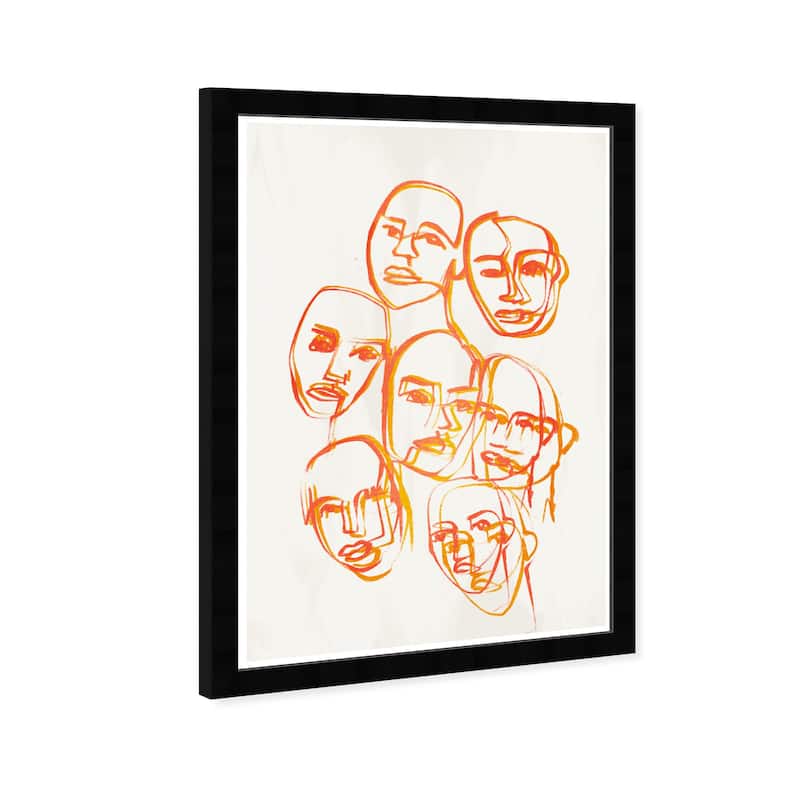 Wynwood Studio Prints People and Portraits Friendly Faces White and Modern & Contemporary Wall Art Canvas Print