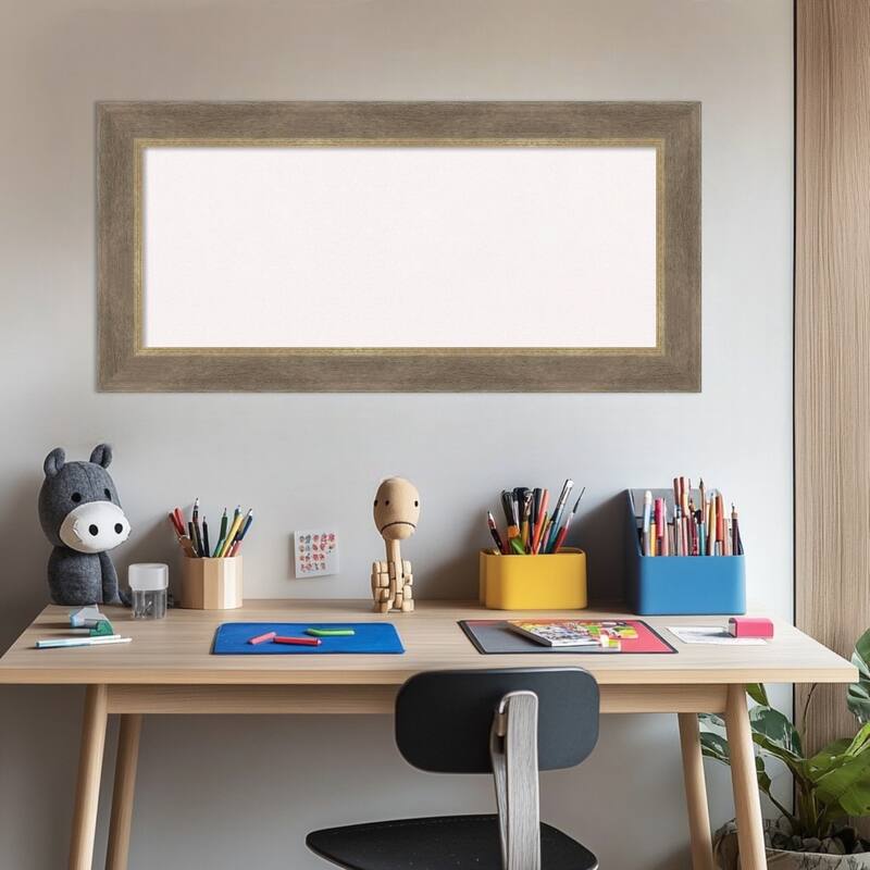 Driftwood Tan Wood Framed Cork Board - Bulletin Board, Organization Board, Pin Board