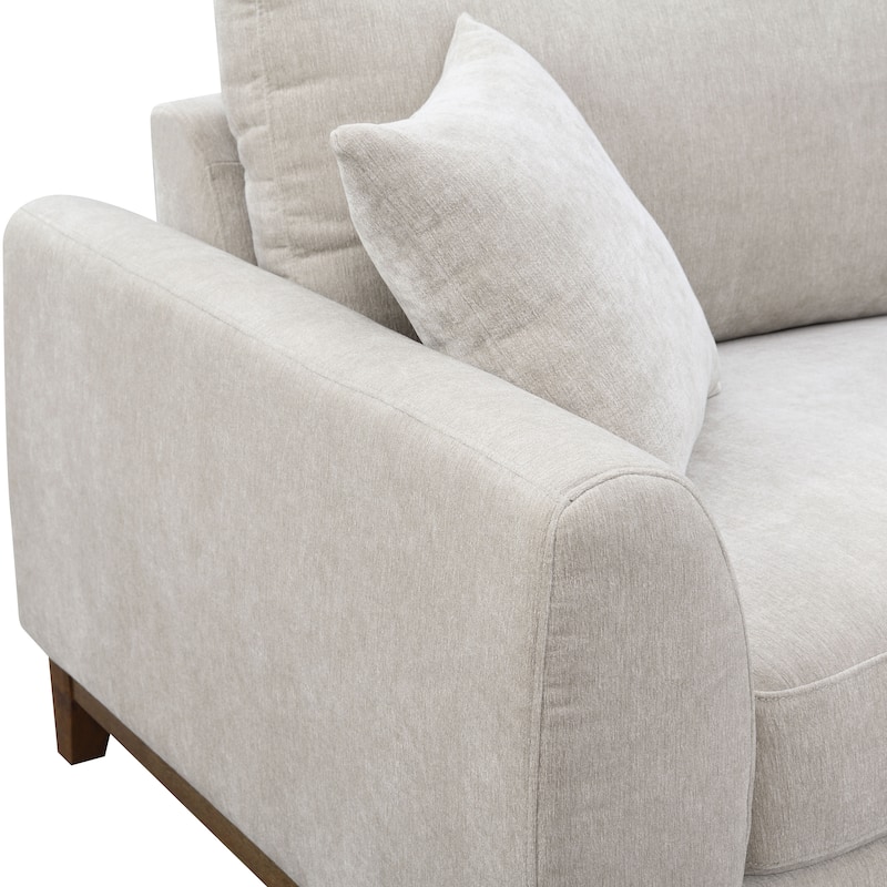 Furniture of America Lurek Mid Century Modern OEKO TEX Chenille Sofa