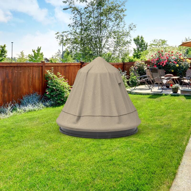 Budge StormBlock™ Mojave Black Ivory Fountain Cover - 30"L x 30"W x 48"H