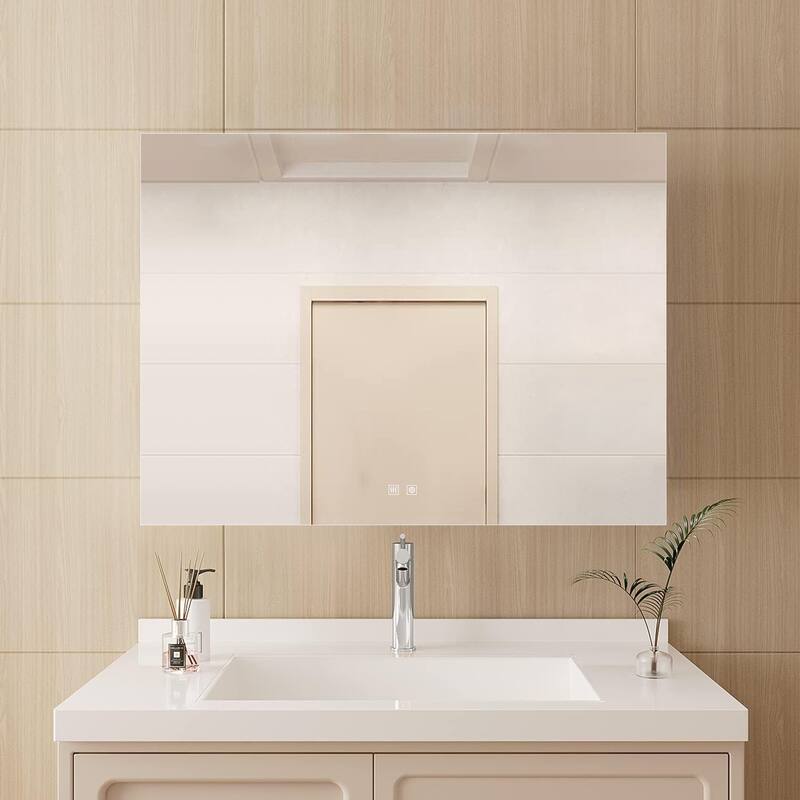 Vellum LED Bathroom Vanity Mirror - N/A - 36 in W x 28 in H