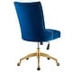 preview thumbnail 49 of 52, Empower Channel Tufted Performance Velvet Office Chair in Gold Teal