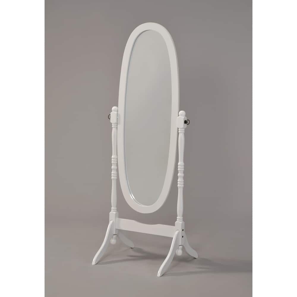 GTU Furniture Swivel Adjustable Full-Length Standing Oval Wood Cheval Floor Mirror
