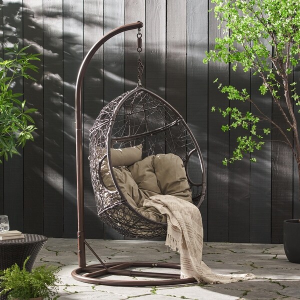 Layla outdoor wicker hanging basket chair store