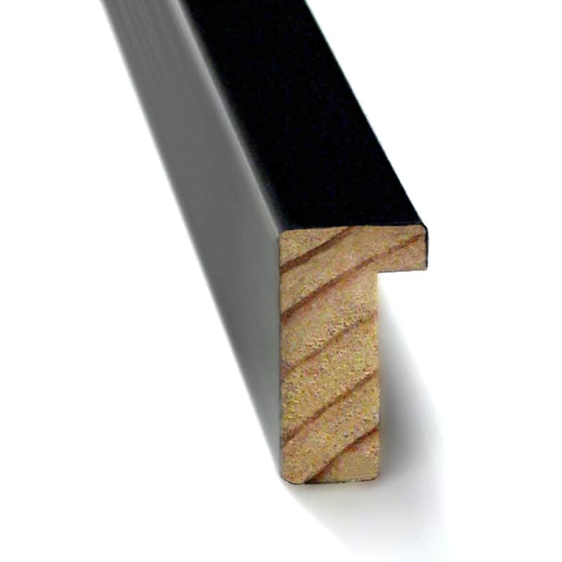Black Gallery Deep Wood Framed Grey Corkboard Bulletin Board