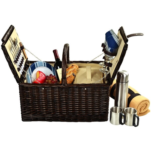 Picnic at Ascot Surrey Picnic Bskt for 2 w/Blkt & Coffee (713BC-AG)