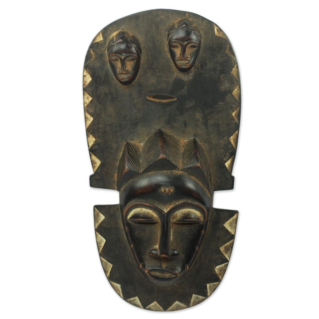 Novica Handmade Baule Legacy African Wood Mask