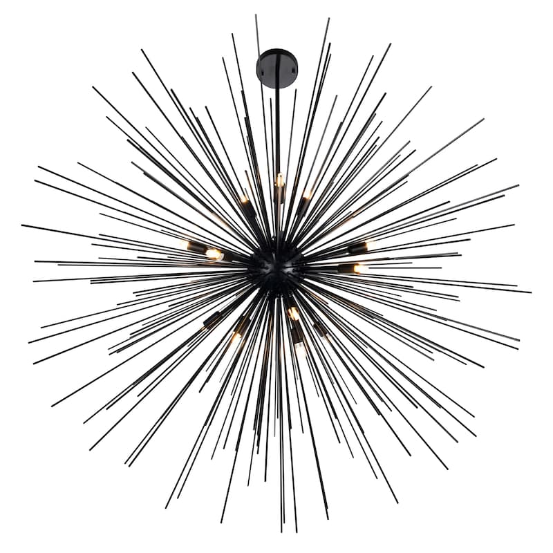 Savannah 14 Light 40in Black Chandelier