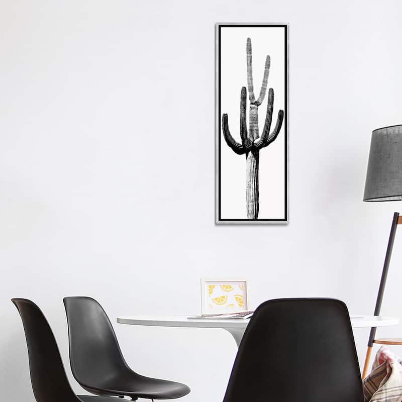 iCanvas "Black & White Saguaro Cactus III" by Mia Jensen Framed