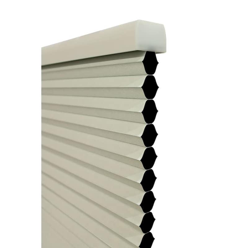 Linen Avenue Custom Cordless 34 to 35-inch Wide Seashell Blackout Cellular Window Shade