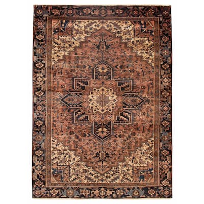 ECARPETGALLERY Hand-knotted Sarabi Brown, Copper Wool Rug - 6'8 x 8'11