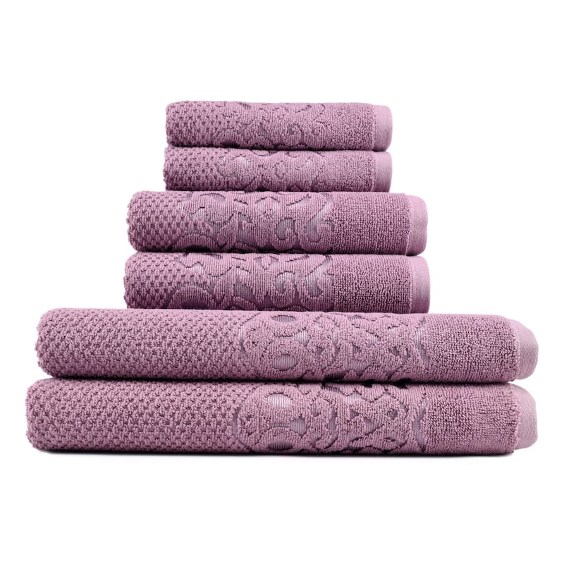 East'N Blue Galata Turkish Cotton Bath Towel Set (Set of 6) - (2 Bath Towel, 2 Hand Towel, 2 Washcloth)