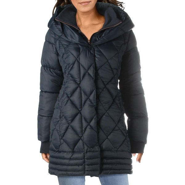 Diamond quilted coat womens clearance
