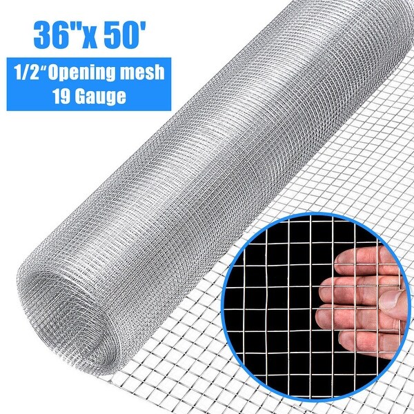Shop Costway 36'' x 50' 1/2inch Wire Fence Mesh Cage Roll ...