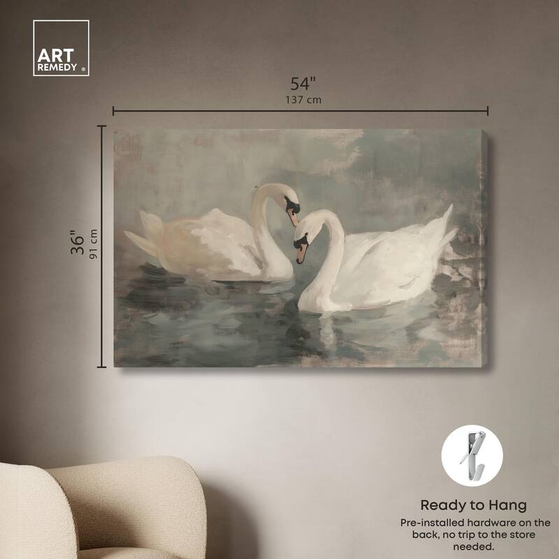 Ivory Idyllic Canvas by Art Remedy, Gallery Wrapped
