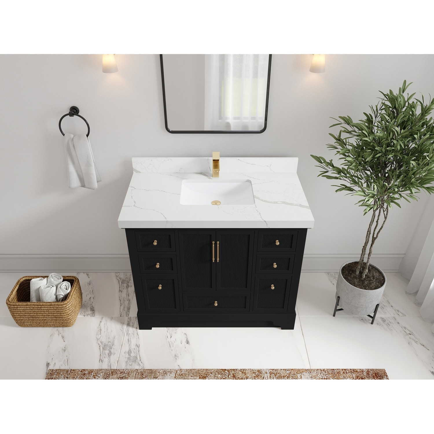 Willow Collections 42 in. W x 22 in. D Alys Single Sink Bathroom Vanity with Countertop