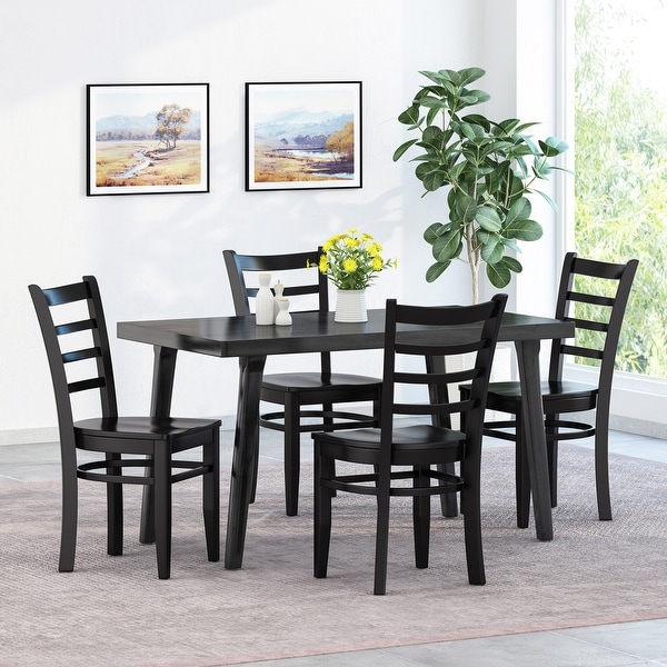 Prestage Rubberwood Dining Chairs Set of 4 by Christopher Knight