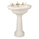 preview thumbnail 2 of 9, Laura Wall Mount Sink 18" White Ceramic Wall Hung Floating Vessel Sink with Overflow and Single Faucet Hole Renovators Supply