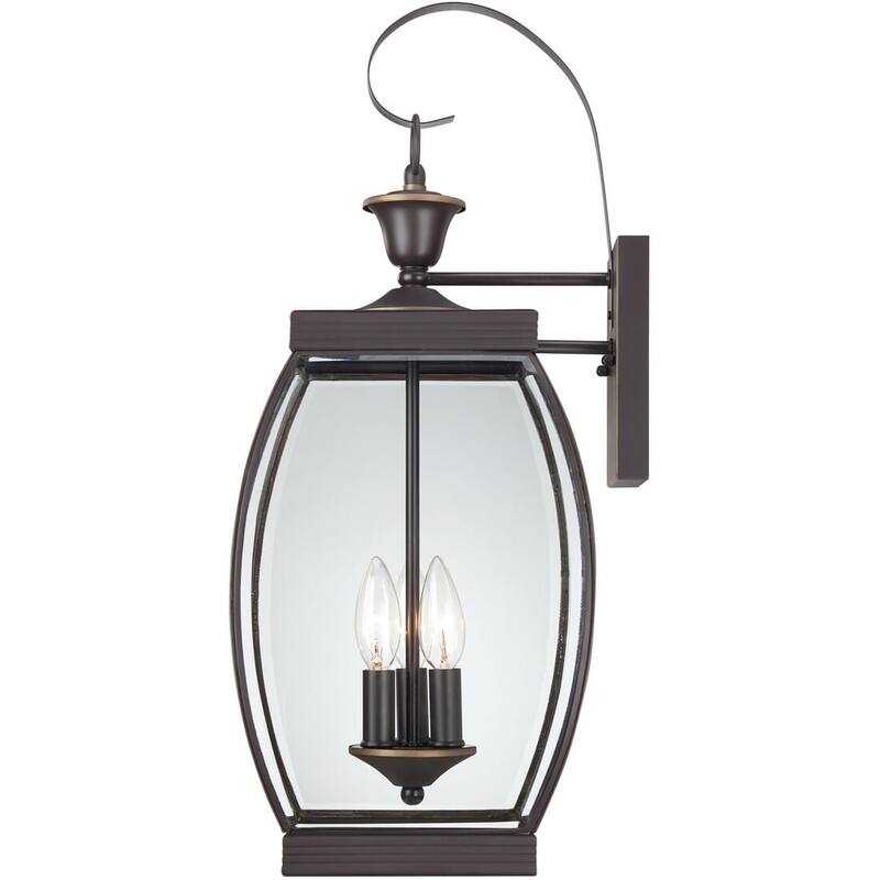 Oasis 3-Light Outdoor Wall Lantern in Medici Bronze - Medici Bronze