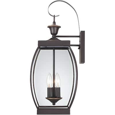 Oasis 3-Light Outdoor Wall Lantern in Medici Bronze