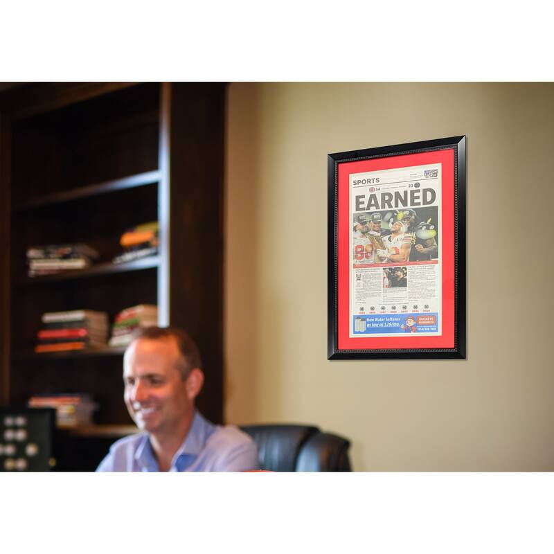 Ohio State Buckeyes 2024 National Championship Columbus Dispatch Framed Football Newspaper EARNED - 8' x 11'