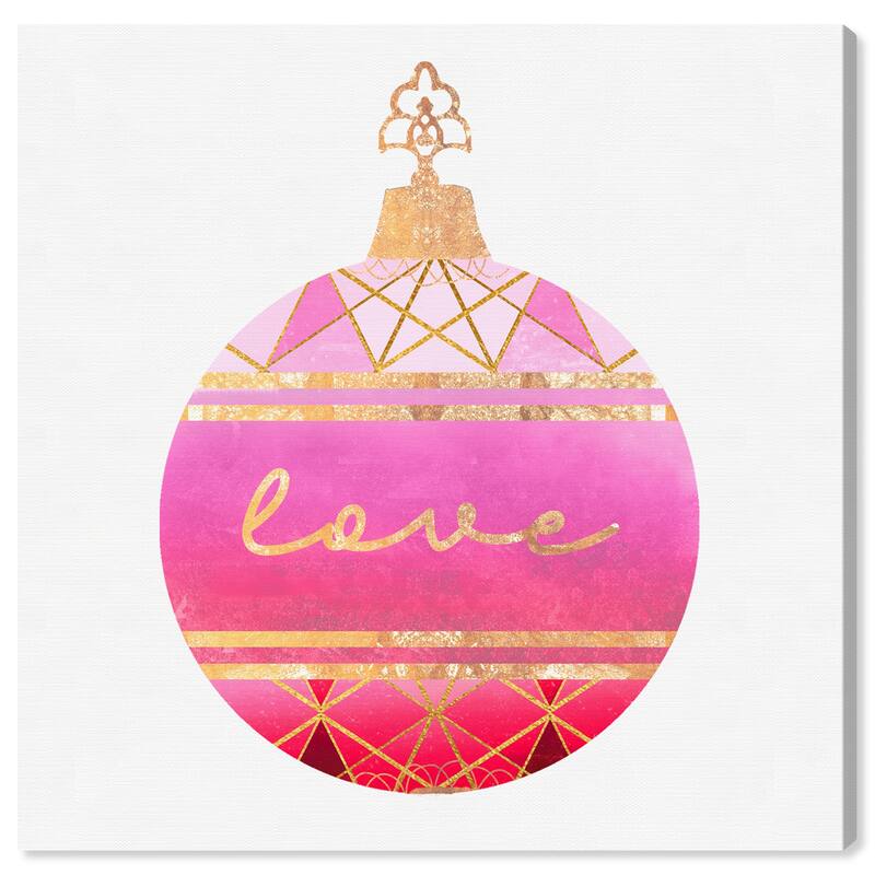Wynwood Studio Prints Typography and Quotes Ruby Geo Ornament Pink and Dark Pink Modern & Contemporary Wall Art Canvas Print
