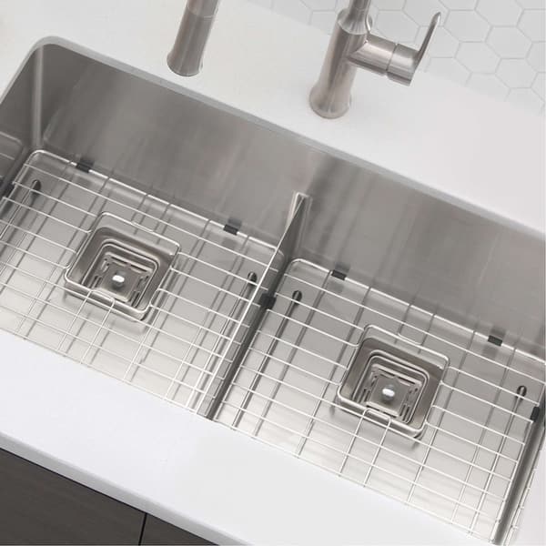 slide 2 of 10, STYLISH 3.5 Inch Square Kitchen Sink Strainer with Removable Basket
