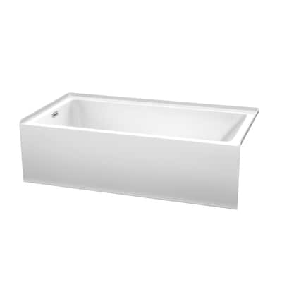 Wyndham Collection WCBTW16032L18 Grayley 60" Three Wall Alcove Acrylic