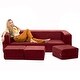 preview thumbnail 30 of 115, Porch & Den California King Convertible Sleeper Sofa and Ottomans