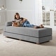 preview thumbnail 42 of 76, Jaxx Artemis Daybed Queen Size Convertible Sleeper Grey
