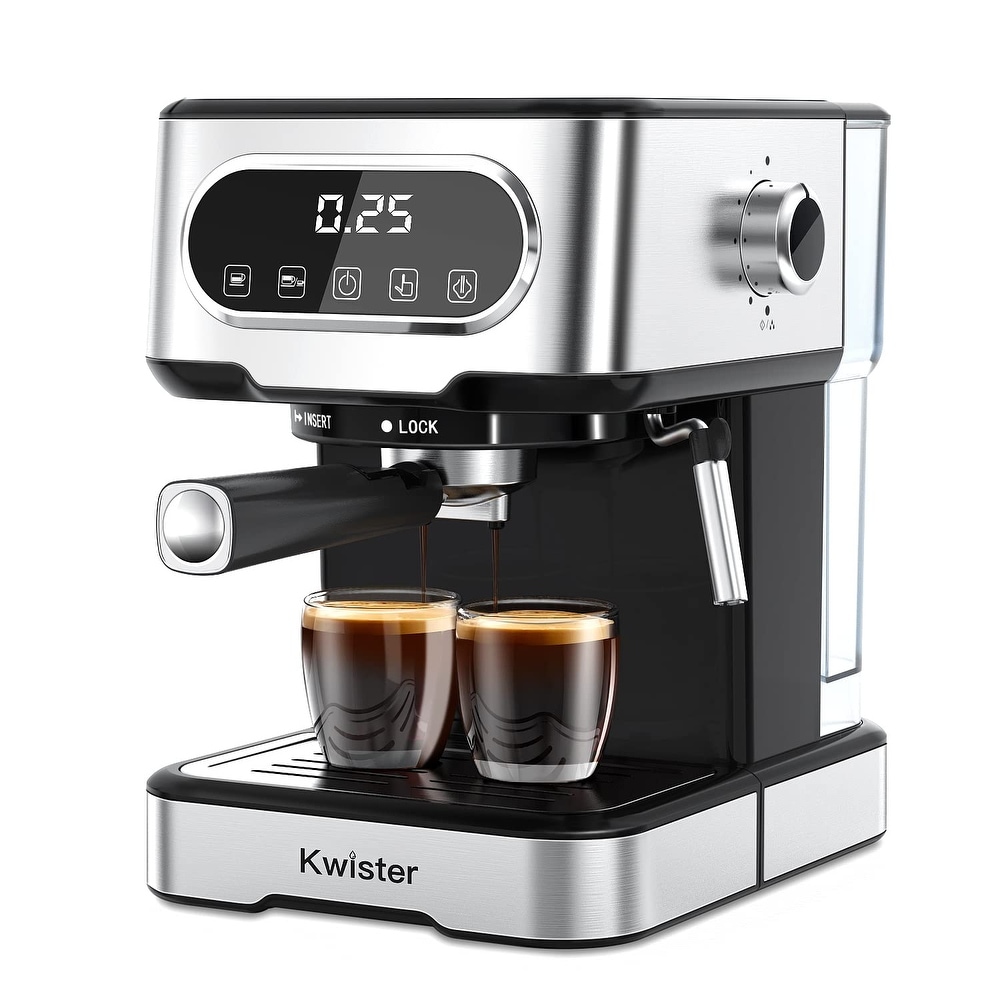 Bene Casa 4-cup stainless-steel espresso maker with steam frother function, cappuccino  maker, - 4-Cup Steam Espresso - On Sale - Bed Bath & Beyond - 33030923