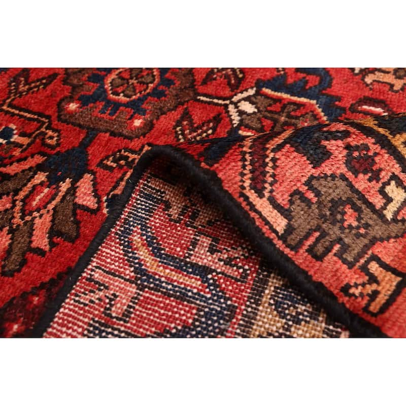 ECARPETGALLERY Hand-knotted Andelz Red Wool Rug - 4'3 x 9'5