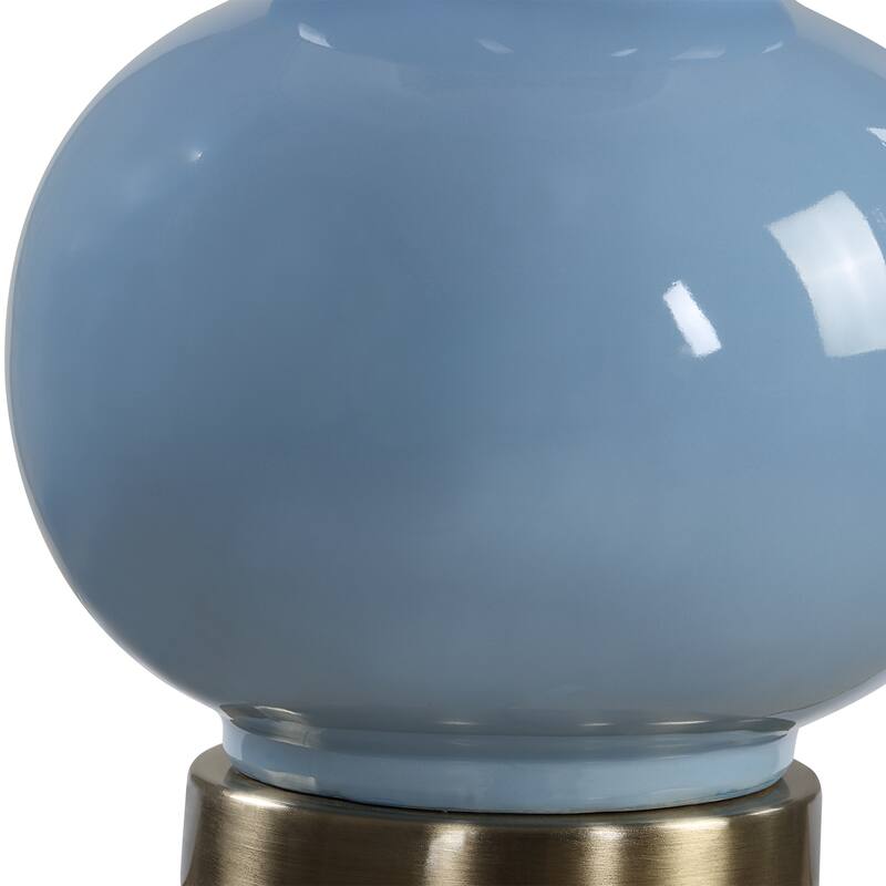 Strick & Bolton Ceramic Glazed Metal Table Lamp