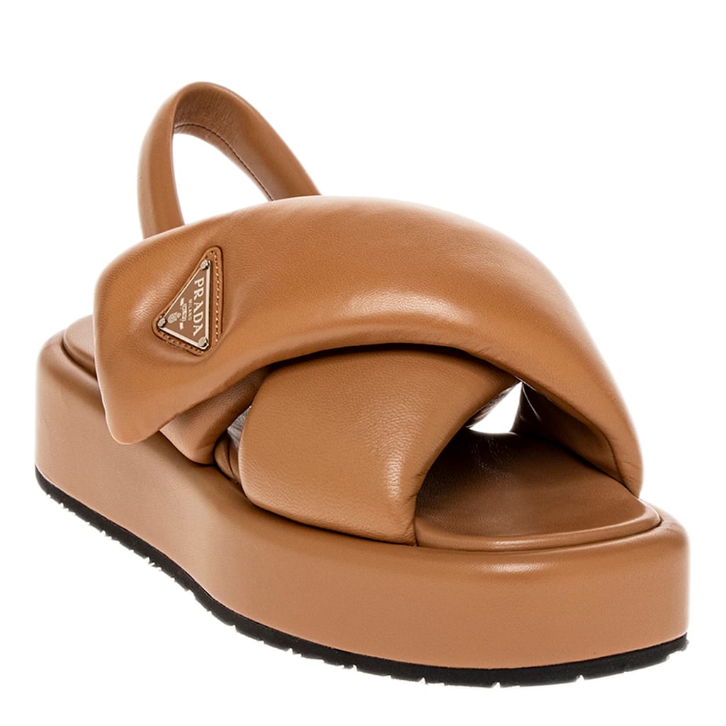 Prada Soft Padded Wedge Sandals