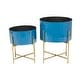 preview thumbnail 32 of 50, Iron Contemporary Planter (Set of 2) - S/2 12", 16"H