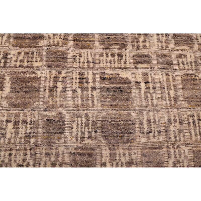 ECARPETGALLERY Hand Loomed Elysian Taupe Wool Rug - 6'5 x 9'11