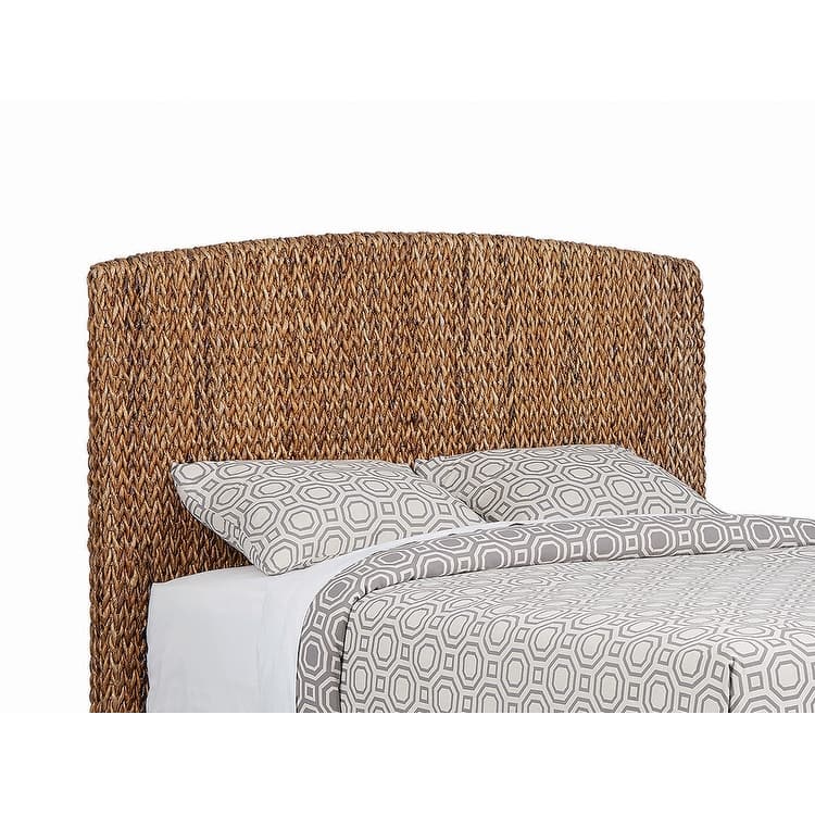 Laughton Woven Banana Leaf Headboard Amber - Queen