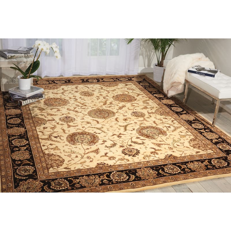 Nourison Hand-tufted Oriental Bordered Wool Area Rug