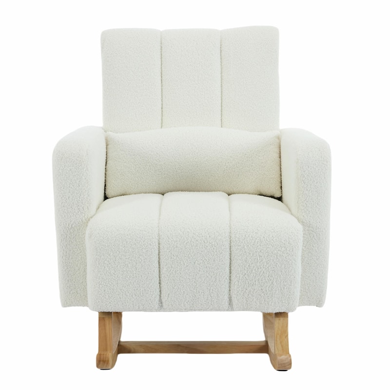​Plush Rocking Chair - Soft Teddy Velvet Upholstery