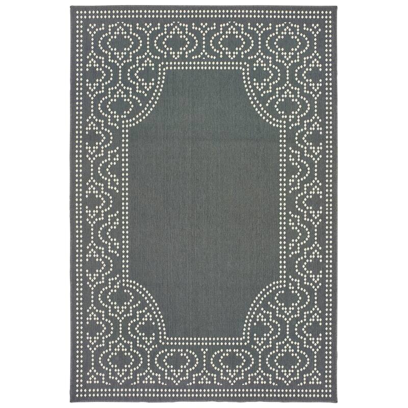 Style Haven Marianna Border Loop Pile Indoor Outdoor Area Rug