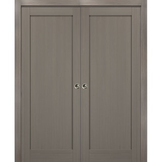 French Double Pocket Doors Frames / Quadro 4111 Grey Ash