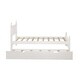 preview thumbnail 3 of 5, White Twin Size Platform Bed Frame with Pull-out Trundle